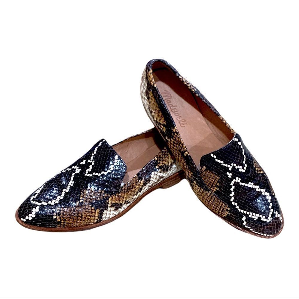Madewell The Frances Loafer on Snake Embossed Leather - Picture 2 of 6